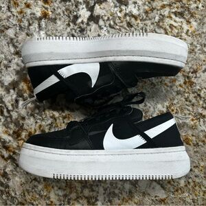 Nike Women's Black and White Platform Sneakers